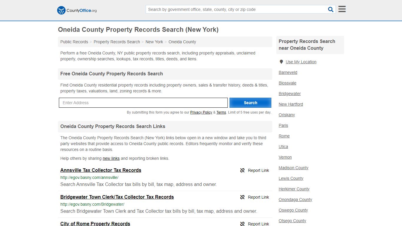 Oneida County Property Records Search (New York) - County Office